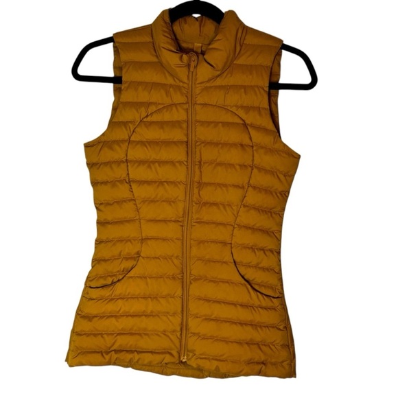 Lululemon Pack It Down Vest- Vintage Gold Lightweight Packable Down Vest- Size 2 - Picture 7 of 16